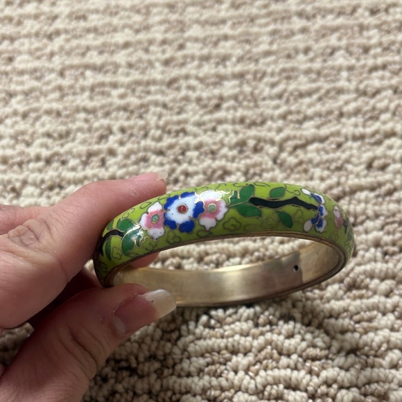 Jewelry - Floral Enamel Bangle Bracelet
